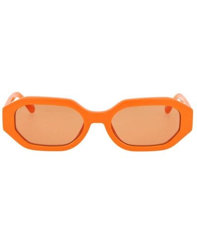 Linda Farrow X The Attico Irene Angular Sunglasses - Orange
