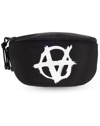 Vetements Logo Graphic Belt Bag - Black