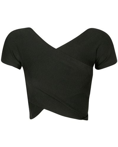 Philosophy Di Lorenzo Serafini Double-layer V-neck Knitted T-shirt - Black