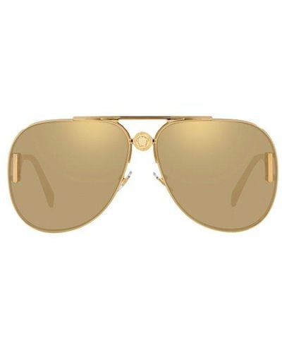 Versace Aviator Frame Sunglasses - Metallic