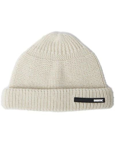 OAMC Logo Patch Knitted Beanie - Natural