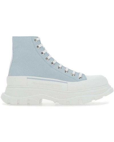 Alexander McQueen Tread Slick Lace-up Boots - Blue
