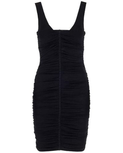 Givenchy Black Mini Dress With Ruffles