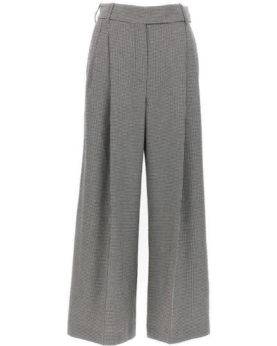 Alexandre Vauthier Check Trousers Wide-leg Trousers - Grey