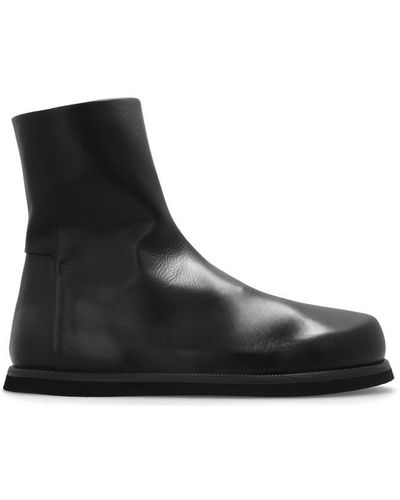 Marsèll Accom Round Toe Ankle Boots - Black