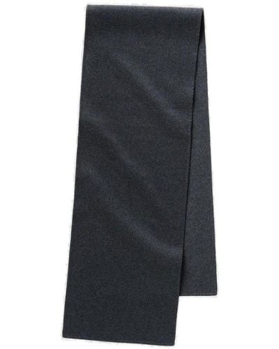 Totême Rectangular Shaped Melange-knit Detailed Scarf - Gray