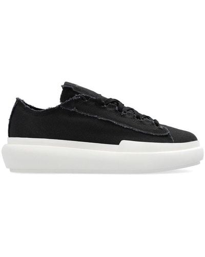 Y-3 Nizza Round-toe Lace-up Trainers - Black