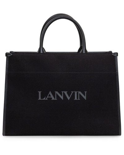 Lanvin Tote Bag With Logo - Black