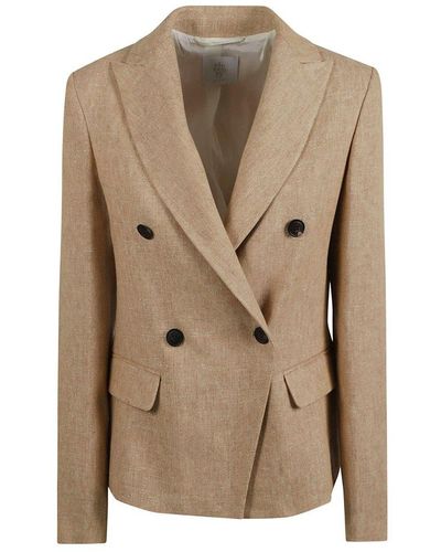 Eleventy Double-breasted Tailored Blazer - Natural