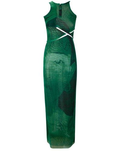 OTTOLINGER Sleeveless Midi Mesh Dress - Green