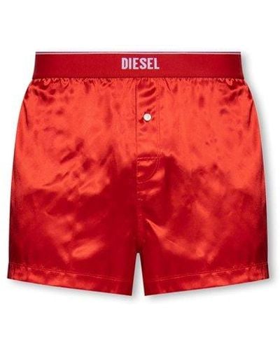 DIESEL ‘Uubx-Stark-El’ Silk Boxers - Red