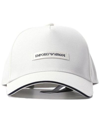 Emporio Armani Logo-patch Curved Peak Baseball Cap - White