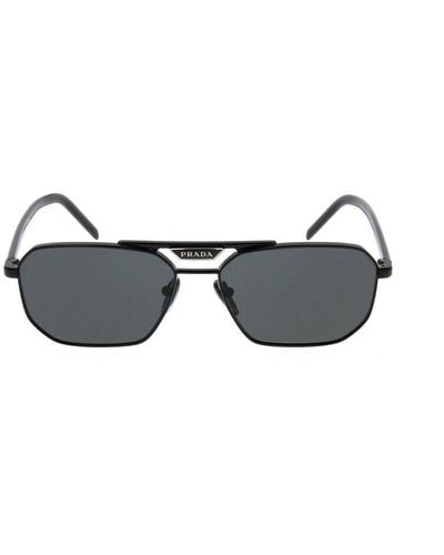Prada Rectangle-frame Sunglasses - Black