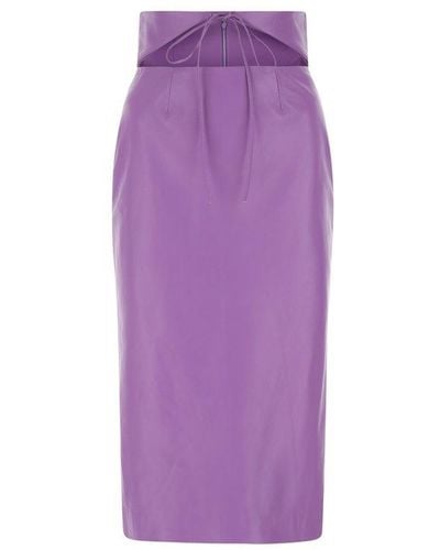GIUSEPPE DI MORABITO Cut-out Detailed Zipped Skirt - Purple