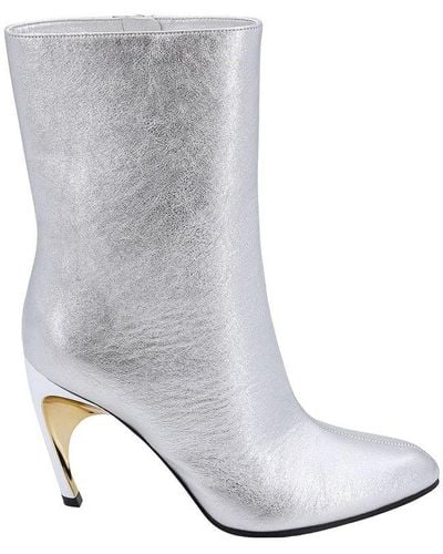 Alexander McQueen Armadillo Side-zipped Ankle Boots - Grey