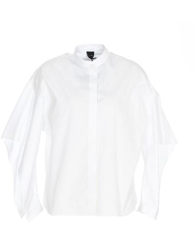 Aspesi Slit-sleeved Buttoned Shirt - White