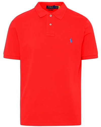 Polo Ralph Lauren Logo Embroidered Slim Fit Polo Shirt