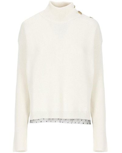 RED Valentino Red Turtleneck Long-sleeved Sweater - Natural