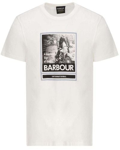 Barbour Motif-printed Crewneck T-shirt - White