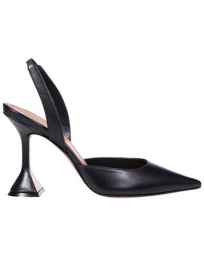 amina muaddi white pumps