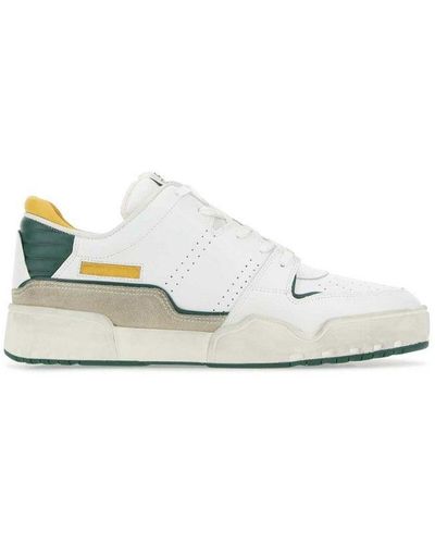 Isabel Marant Colour-block Round Toe Sneakers - White