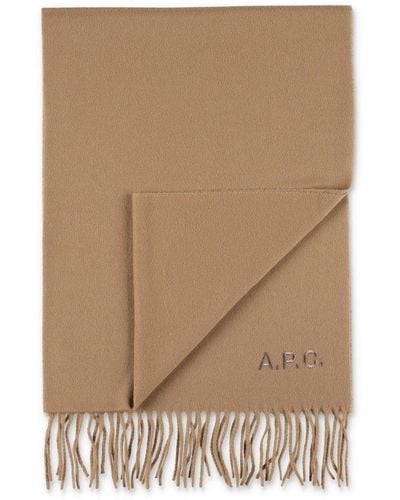 A.P.C. Frayed Edge Scarf - Natural
