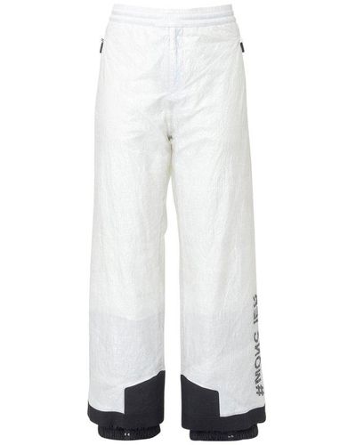 3 MONCLER GRENOBLE Logo Printed Ski Pants - White