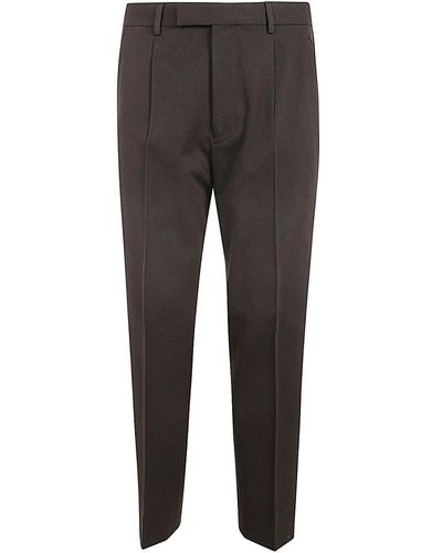 Zegna Cotton And Wool Pants - Grey
