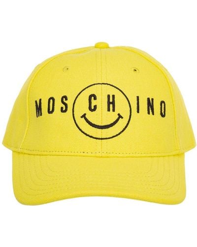 Moschino Smiley Embroidered Baseball Cap - Yellow