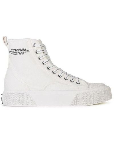 Marc Jacobs Round Toe High-top Sneakers - White