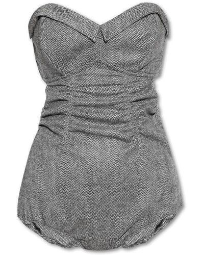 Maison Margiela Off-shoulder Bodysuit - Gray