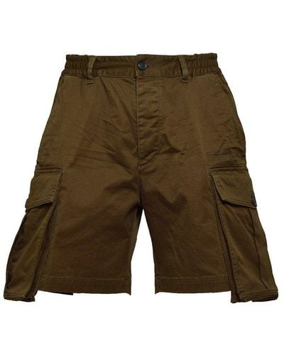 DSquared² Straight Leg Cargo Shorts - Green