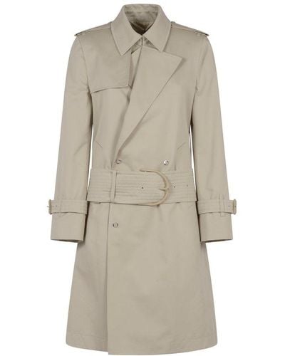 Burberry Mid-length Belted Trench Coat - Natural