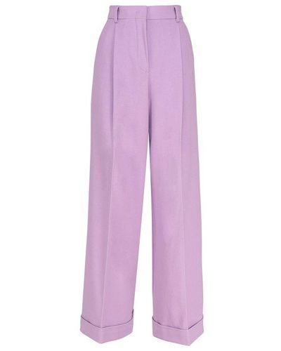 Max Mara Crepe Pants - Purple