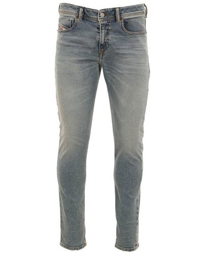 DIESEL 1979 Logo Patch Skinny Jeans - Grey