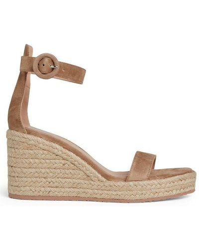 Gianvito Rossi Seville Ankle Strap Sandals - Natural