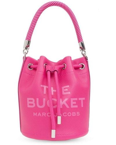 Marc Jacobs Logo Embossed Bucket Bag - Pink