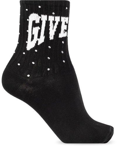 Givenchy Socks With Logo, - Black