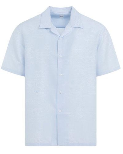 Berluti Buttoned Short-sleeved Shirt - Blue