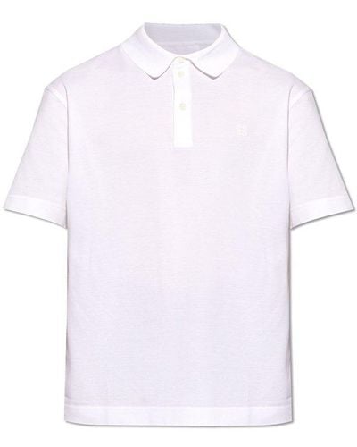 Givenchy Polo Shirt With Monogram, - White