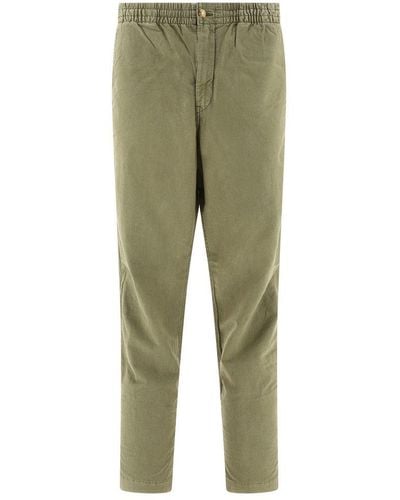 Polo Ralph Lauren Pony Embroidered Straight-leg Trousers - Green
