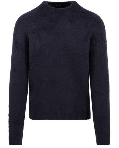 Roberto Collina Long-sleeved Crewneck Sweater - Blue