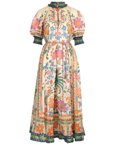 Zimmermann Ginger Puff-sleeved Maxi Dress - Multicolor