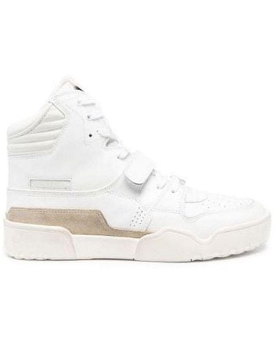Isabel Marant Alseeh Touch Strap High-top Trainers - White