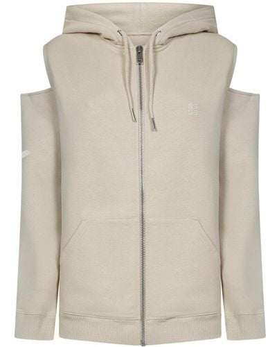 Givenchy 4g Zipped Off-shoulder Jacket - Natural