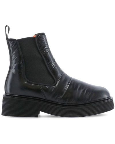 Marni Square-toe Chelsea Ankle Boots - Black
