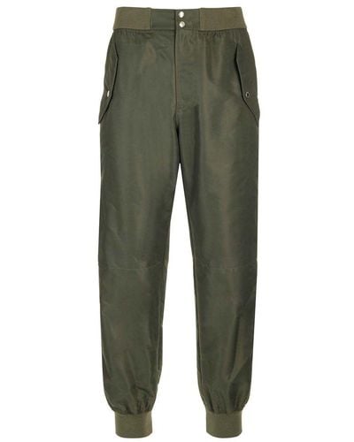 Alexander McQueen Straight-leg Elasticated Ankle Trousers - Green