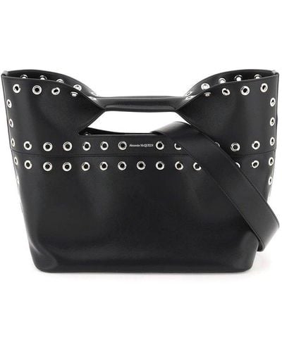 Alexander McQueen The Bow Leather Handbag - Black
