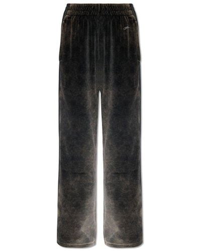 DIESEL P-martyn Chenille Wide-leg Track Pants - Black