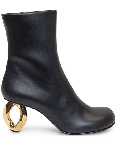 JW Anderson Zipped Mid-heeled Boots - Black